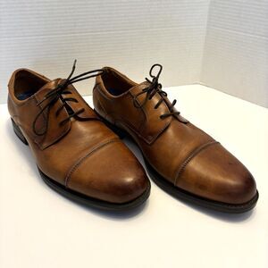 Florsheim 11D Midtown Oxford Mens Brown Leather Cap Toe Dress Shoes Comfortech